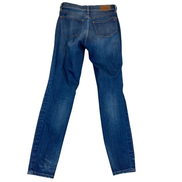 Madewell Women's Jeans Size 25 High Riser Skinny Distressed Dark Wash Stretch - Picture 2 of 13